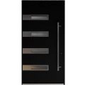 Front Exterior Pivot Prehung Aluminum Door / Axis 1131 Matte Black / Entry Metal Modern W60" x H92" Left-hand Inswing Black Matte