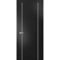Modern Solid Interior Door with Handle | Planum 0410 Matte Black | Single Regural Panel Frame Trims | Bathroom Bedroom Sturdy Doors Black Matte