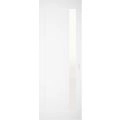 Hidden Barn | Planum 0660 Painted White with Frosted Glass | Sturdy Finished Flush Modern Doors | Magic Concealed Sliding Set 32" x 80" White