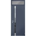 Front Exterior Prehung Aluminum Door / Cynex 6777 Brown / Entry Steel Metal Modern Painted W32+16"xH80+14" Left-hand Inswing Gray Graphite