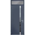 Front Exterior Prehung Aluminum Door / Cynex 6777 Brown / Entry Steel Metal Modern Painted W32+16"xH80+12" Right-hand Inswing Gray Graphite