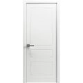 Interior Solid French Door 18" x 80" inches / Mela 0733 Painted White / Single Regular Panel Frame Handle / Bathroom Bedroom Modern Doors Painted White