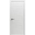 Interior Solid French Door 18" x 80" inches / Mela 0755 Painted White / Single Regular Panel Frame Handle / Bathroom Bedroom Modern Doors Painted White