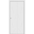 Sliding Closet Bi-fold Doors | Planum 0990 Painted White Matte | Sturdy Tracks Moldings Trims Hardware Set | Wood Solid Bedroom Wardrobe Doors  Painted White