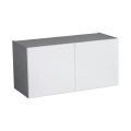 24" x 18" Wall Cabinet-Double Door-Grey White