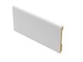 Armalux 8 x 8Ft Pack | Nebraska Grey Interior Baseboard | PVC Film-Covered MDF - Slim Profile 1/2" Width - 4.25" White