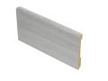 Armalux 8 x 8Ft Pack | Nebraska Grey Interior Baseboard | PVC Film-Covered MDF - Slim Profile 1/2" Width - 4.25" Light Grey Oak