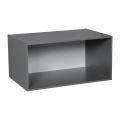 24" x 15" Wall Cabinet-Double Door-with Natural Teak door Grey