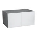 24" x 15" Wall Cabinet-Double Door-with Natural Teak door White
