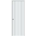 Sliding Closet Bi-fold Doors 36 x 80 inches | BASIC 0111 Dove Grey | Sturdy Tracks Moldings Trims Hardware Set | Wood Solid Bedroom Wardrobe Doors White