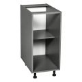 15" Base Cabinet High Single Door with Black Matte door Grey