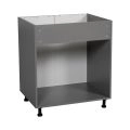 30" Sink Base Cabinets-High Double Door-with Shaker White Matte door Grey