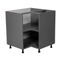 36" Base Easy Reach-Double Door-with White Gloss door Grey