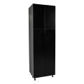 36" x 90" Utility Cabinet-Four Door-with Grey Gloss door Black
