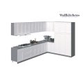 Kitchen Timeless Collection Natural Teak & Gray Color Base Size 12Ft Wide White Matte