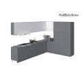 Kitchen Timeless Collection Natural Teak & Gray Color Base Size 12Ft Wide Gray & White Gloss