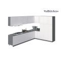 Kitchen Timeless Collection Natural Teak & Gray Color Base Size 12Ft Wide White Gloss