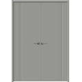 Interior Solid French Double Doors 36 x 80 inches | BASIC 0111 Arctic White | Wood Interior Solid Panel Frame | Closet Bedroom Modern Doors Grey