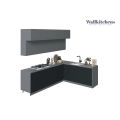 Kitchen Radiance Collection Gray Color Base Size 9Ft Wide Black & Gray