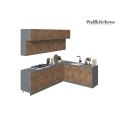 Kitchen Radiance Collection Gray Color Base Size 9Ft Wide Natural Teak