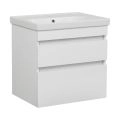 Modern Wall-Mounted Bathroom Vanity with Washbasin | Niagara Rosewood Collection | Non-Toxic Fire-Resistant MDF-24" White High Gloss