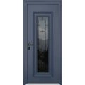 Front Exterior Prehung Steel Door / Ballucio 6644 Natural Oak / Entry Metal Modern Painted W36" x H80" Right hand Gray Graphite