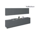 Kitchen Signature Collection Gray & White Gloss Color Base Size 13Ft Wide Gray