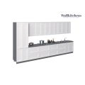 Kitchen Celestial Collection Black Color Base Size 15Ft Wide White Matte