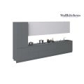 Kitchen Celestial Collection Black Color Base Size 15Ft Wide Gray & White Gloss