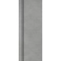 Slab Barn Door Panel | Planum 0016 Walnut and Aluminum Strips | Sturdy Finished Flush Modern Doors | Pocket Closet Sliding Concrete