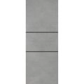 Slab Barn Door Panel | Planum 0014 Walnut and Aluminum Strips | Sturdy Finished Flush Modern Doors | Pocket Closet Sliding Concrete