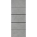 Slab Barn Door Panel | Planum 0015 White Silk and Aluminum Strips | Sturdy Finished Doors | Pocket Closet Sliding Concrete