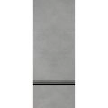 Slab Barn Door Panel | Planum 0012 Ginger Ash and Aluminum Strips | Sturdy Finished Doors | Pocket Closet Sliding-30" x 80" White