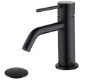 Brushed Nickel Faucet, Single Handle Bathroom Faucet for Sink 1 Hole, Lavatory Vanity Tap Oil Rubbed Bronze