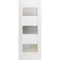 Slab Door Panel Opaque Glass 18 x 80 inches / Sete 6003 White Silk / Modern Finished Doors / Pocket Closet Sliding Barn White