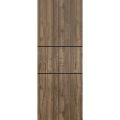 Slab Barn Door Panel | Planum 0014 White Silk and Aluminum Strips | Sturdy Finished Doors | Pocket Closet Sliding Walnut