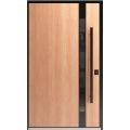 Front Exterior Pivot Prehung Aluminum Door / Axis 1133 Teak / Entry Metal Modern W68" x H108" Right-hand Inswing Teak