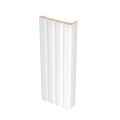 Fluted Trims with Square Rosettes for Interior Doors, Painted White, Up to 84x84” Doors Painted White