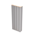 Fluted Trims with Square Rosettes for Interior Doors, Painted White, Up to 84x84” Doors Painted Grey