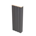 Fluted Trims with Square Rosettes for Interior Doors, Painted White, Up to 84x84” Doors Painted Black