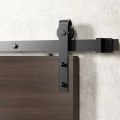 Barn Sliding Hardware Kit Track Rail Set-6.6FT Single Barn-Gold Black Matte