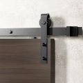 Barn Sliding Hardware Kit Track Rail Set-10FT Double Barn-White Black Matte