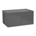 36" x 15" Wall Cabinet-Double Door-with Natural Teak door Grey
