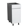 18" Base Cabinet Single Door Single Drawer with White Gloss door White