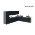Kitchen Regal Collection White Gloss Color Base Size 13Ft Wide Black