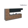 Kitchen Imperial Collection Black Color Base Size 15Ft Wide Natural Teak & Black