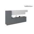 Kitchen Imperial Collection Black Color Base Size 15Ft Wide Gray & White Gloss