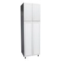 36" x 90" Utility Cabinet-Four Door-with Grey Gloss door White