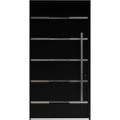 Front Exterior Pivot Prehung Aluminum Door / Axis 1115 Matte Black / Entry Metal Modern W60" x H104" Left-hand Inswing Black Matte