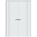Interior Solid French Double Doors 36 x 80 inches | BASIC 0111 Arctic White | Wood Interior Solid Panel Frame | Closet Bedroom Modern Doors White